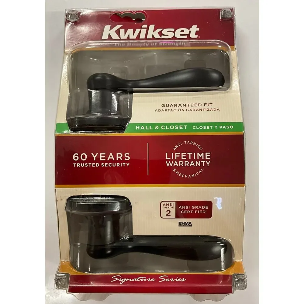NEW Kwikset 720TNL Tustin Lever Hall/Closet Venetian Bronze ANSI Grade 2